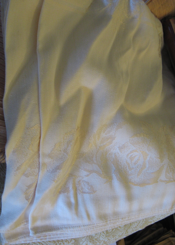 Assortment of Lace and Damask Home Accessories