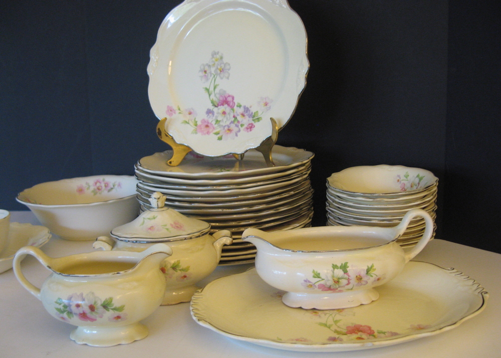 Set of Homer Laughlin Virginia Rose China