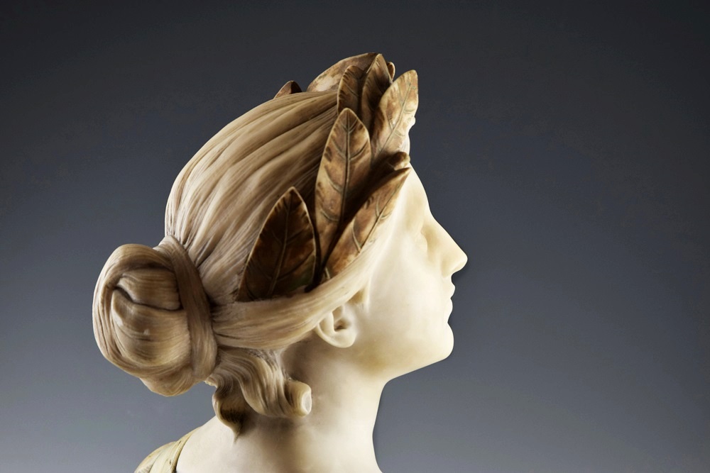 A 19th C. Italian Alabaster Bust by Guiseppe Bessi (1857-1922)