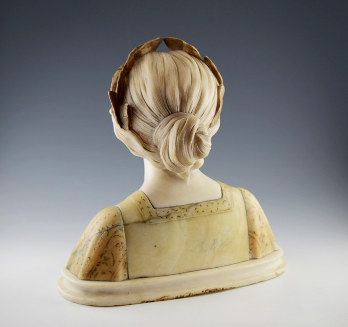 A 19th C. Italian Alabaster Bust by Guiseppe Bessi (1857-1922)