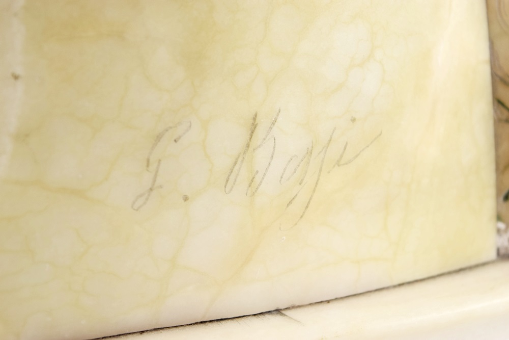 A 19th C. Italian Alabaster Bust by Guiseppe Bessi (1857-1922)