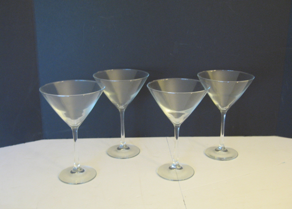 Set of Four Martini Glasses