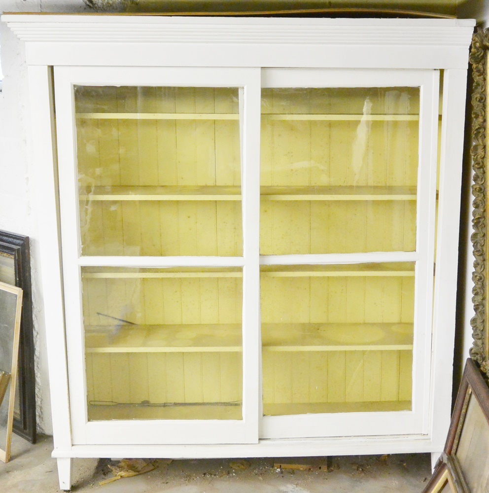 Large Wood and Glass Display Cabinet