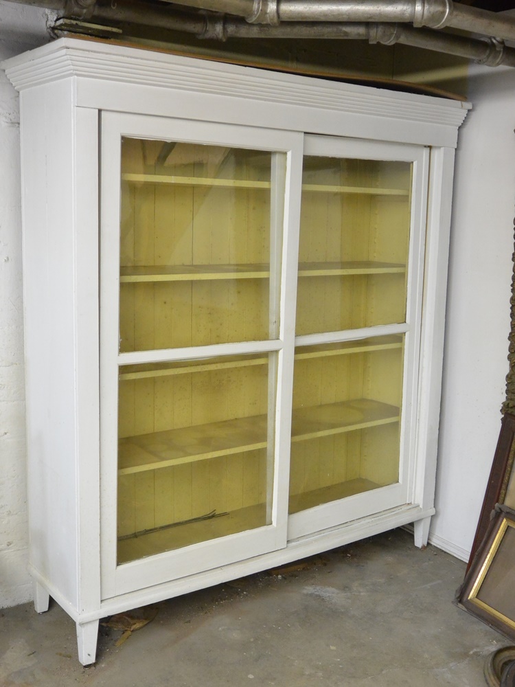 Large Wood and Glass Display Cabinet