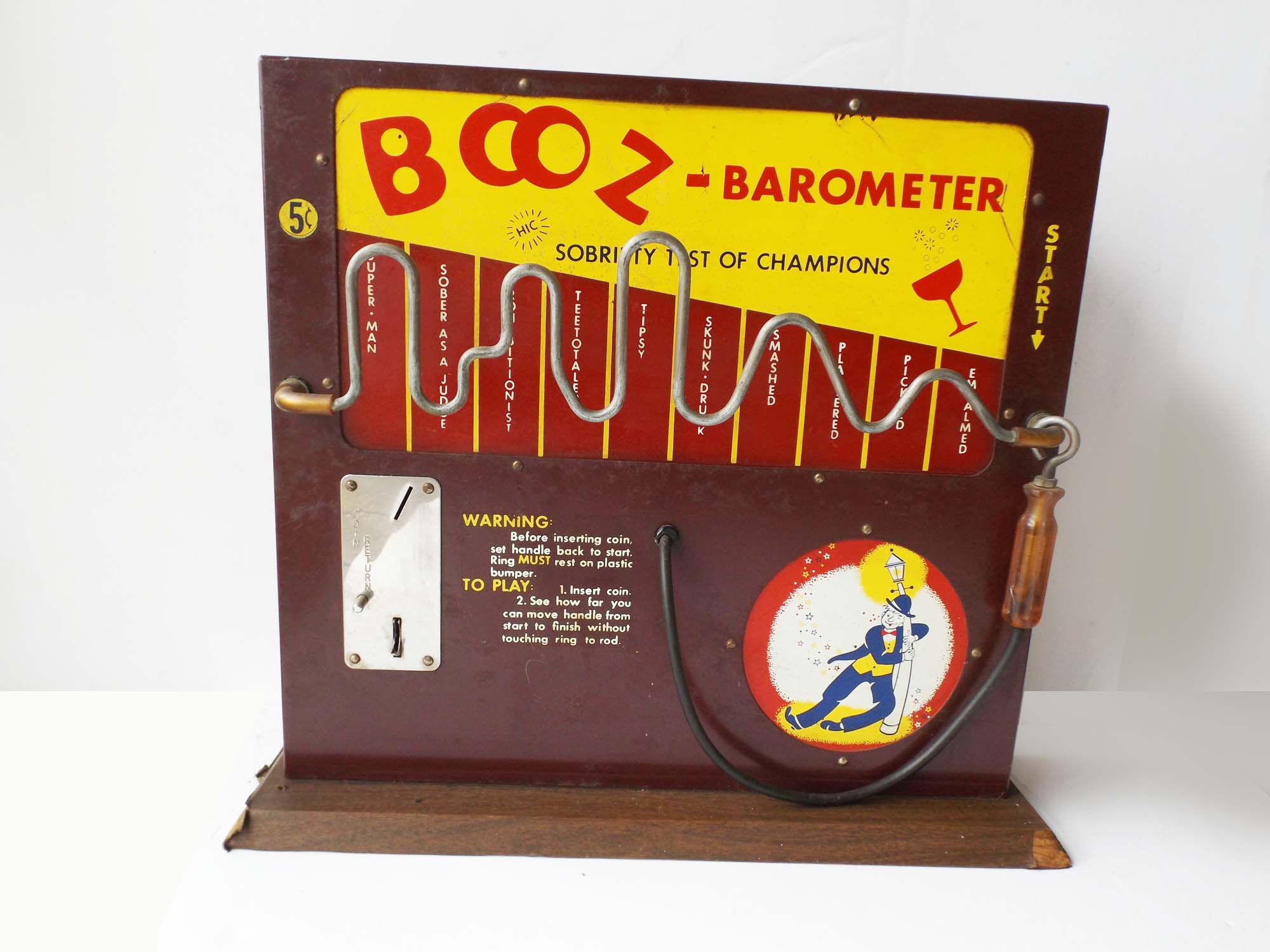 Retro Booz Barometer--Sobriety Test
