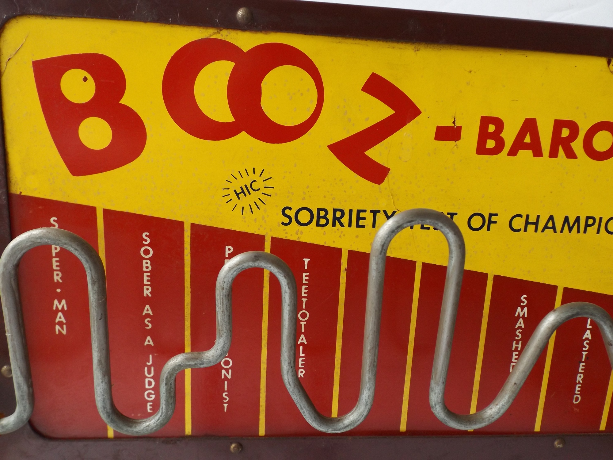 Retro Booz Barometer--Sobriety Test