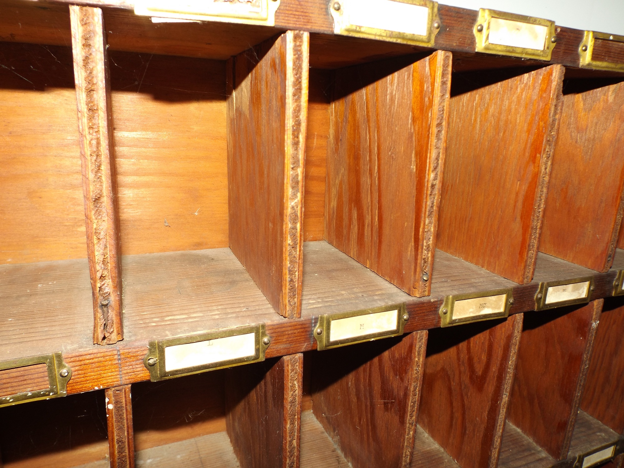 Vintage Wooden Post Office Mail Sorter EBTH