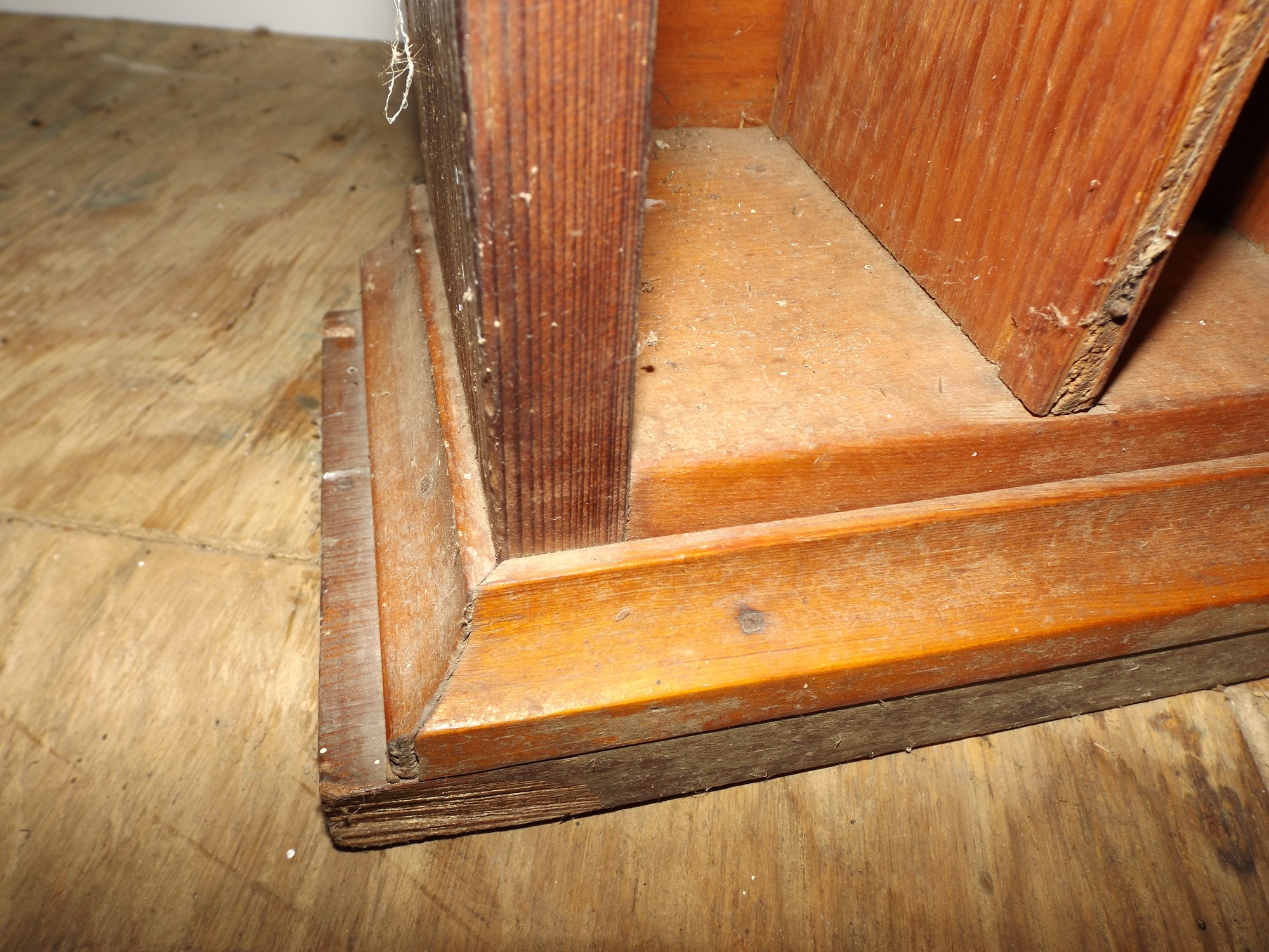 Vintage Wooden Post Office Mail Sorter Cabinet