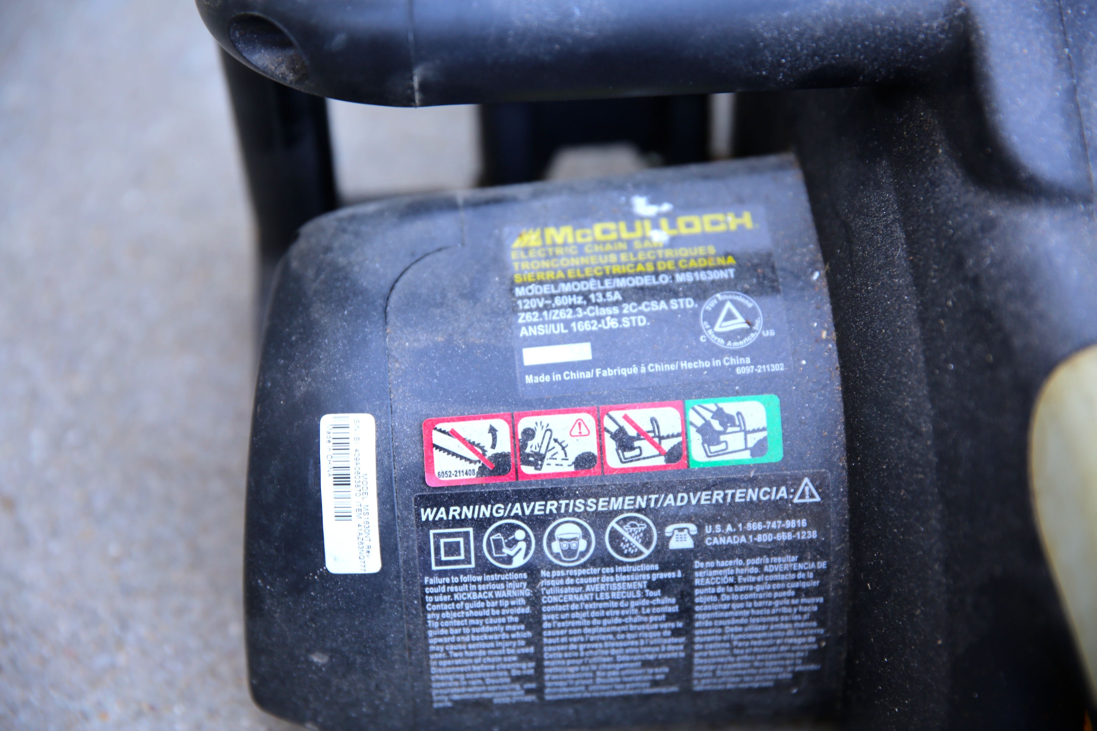 McCulloch Electric Chainsaw