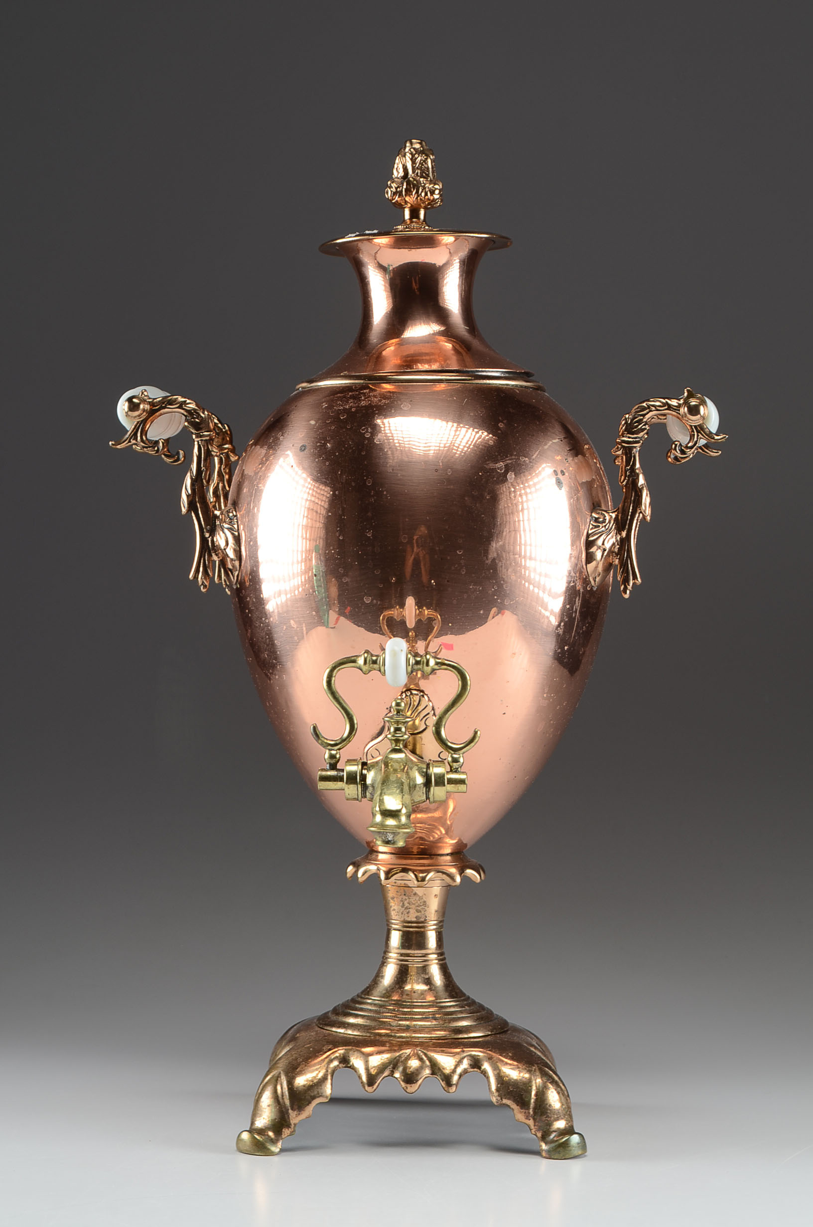 Vintage Copper and Brass Coffee Urn