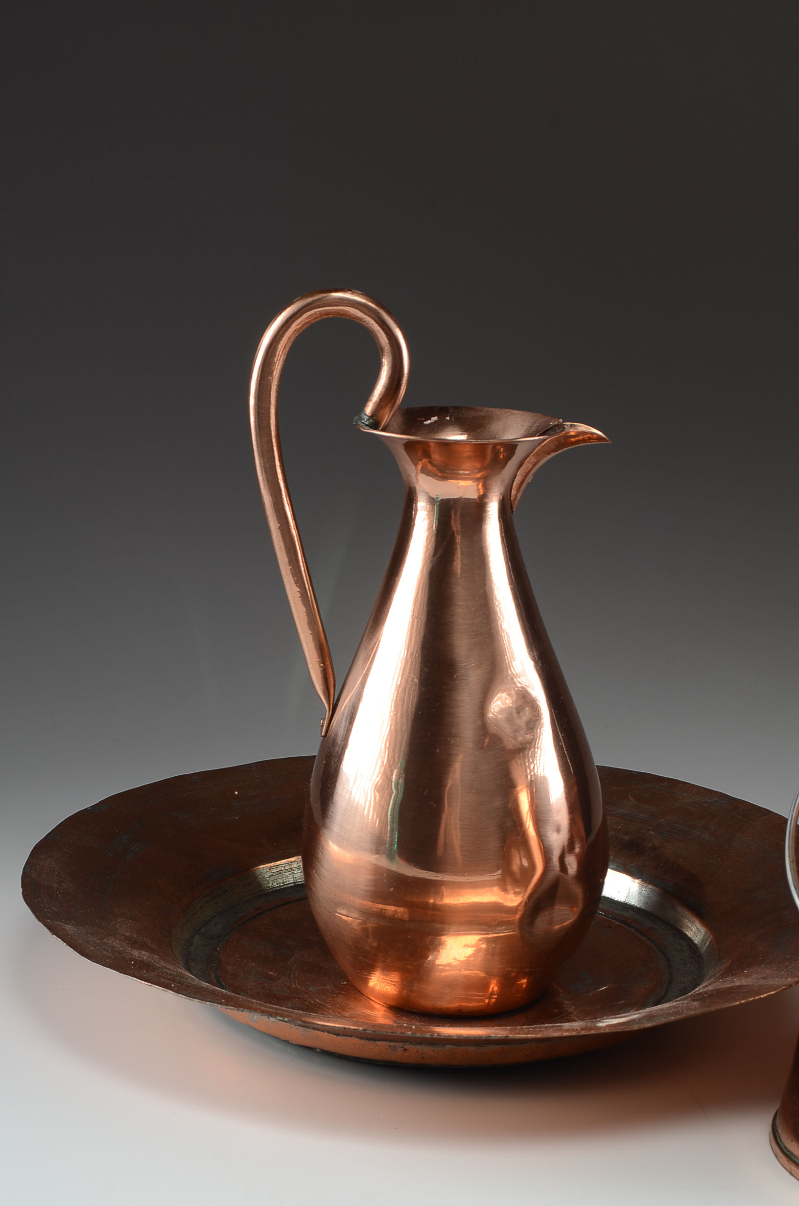 Four Vintage Hand-Forged Copper Pieces