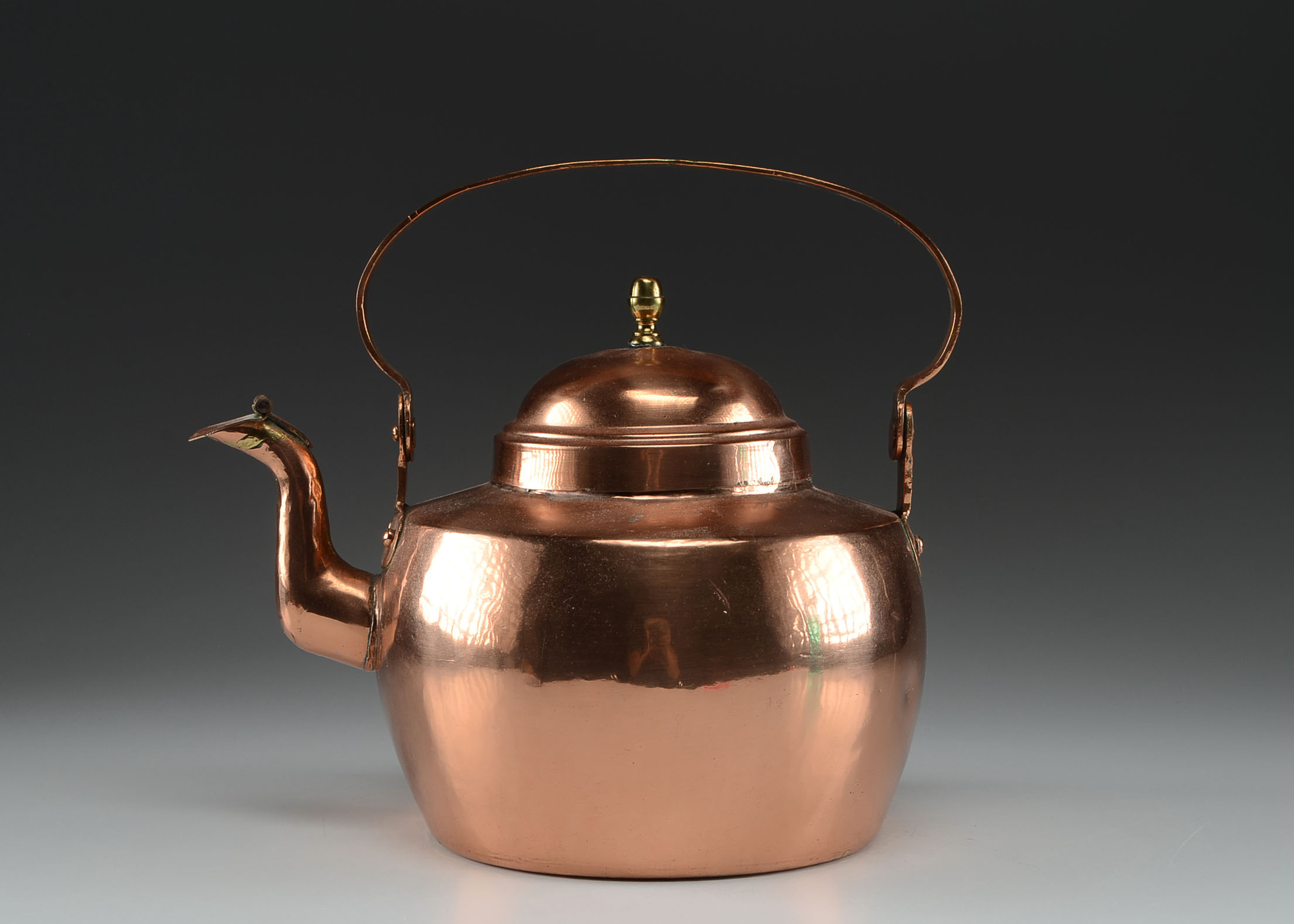 Vintage Hand-Forged Copper Teapot