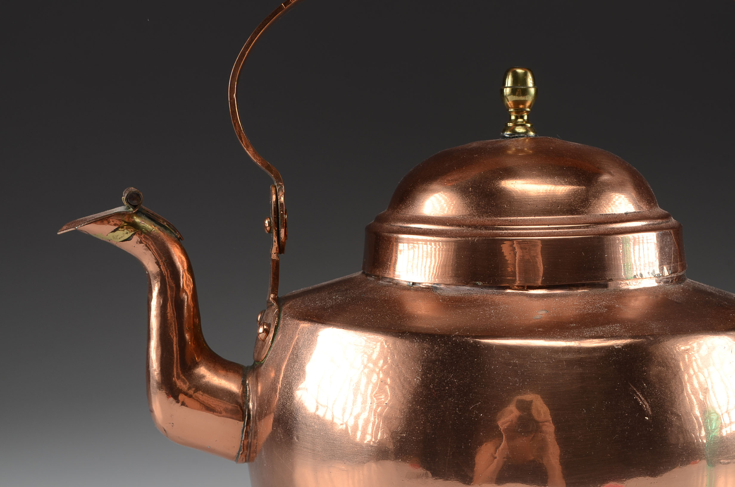 Vintage Hand-Forged Copper Teapot