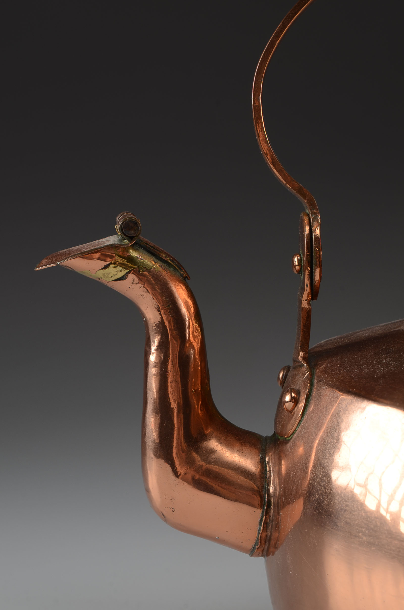 Vintage Hand-Forged Copper Teapot