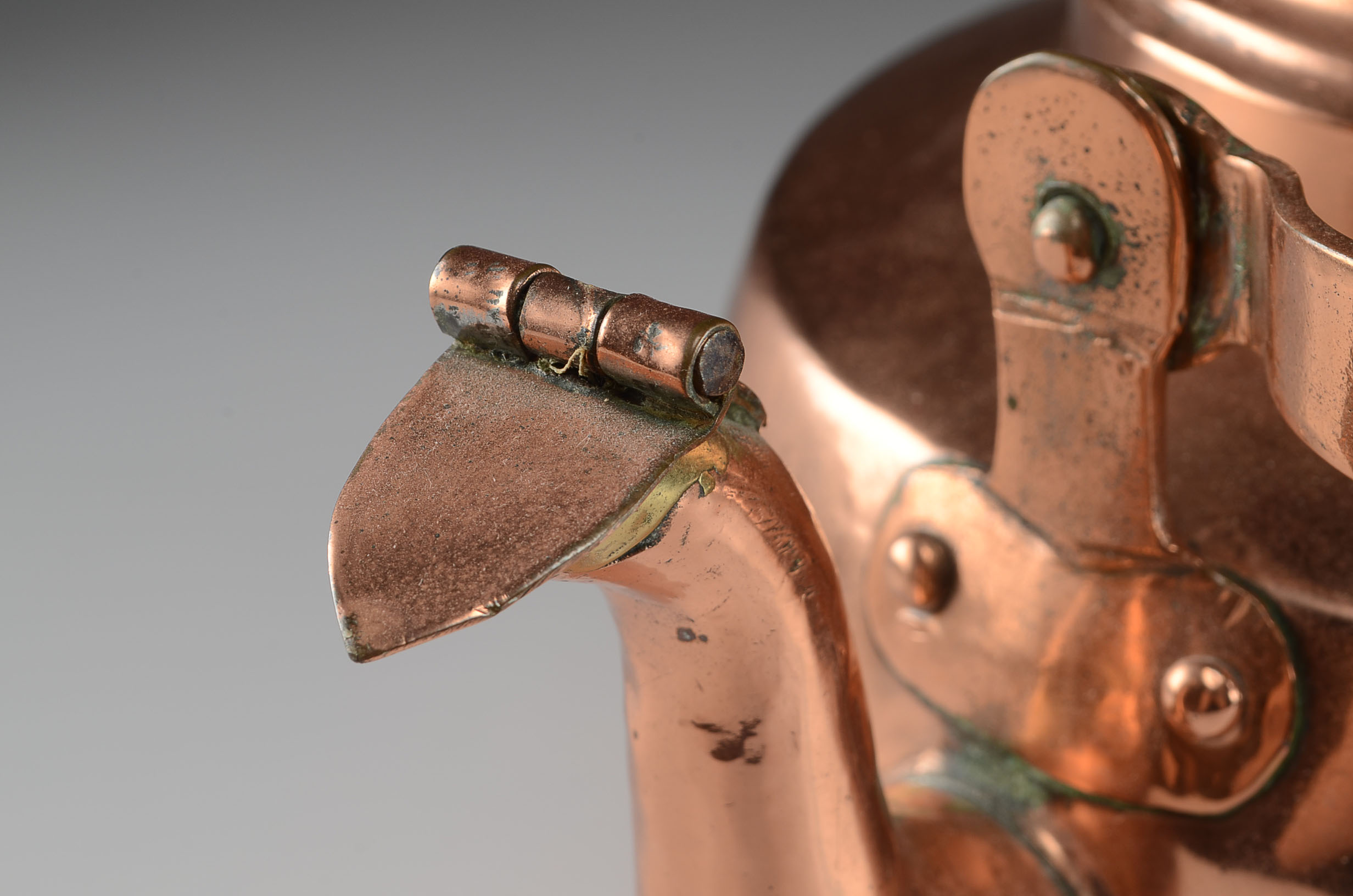 Vintage Hand-Forged Copper Teapot