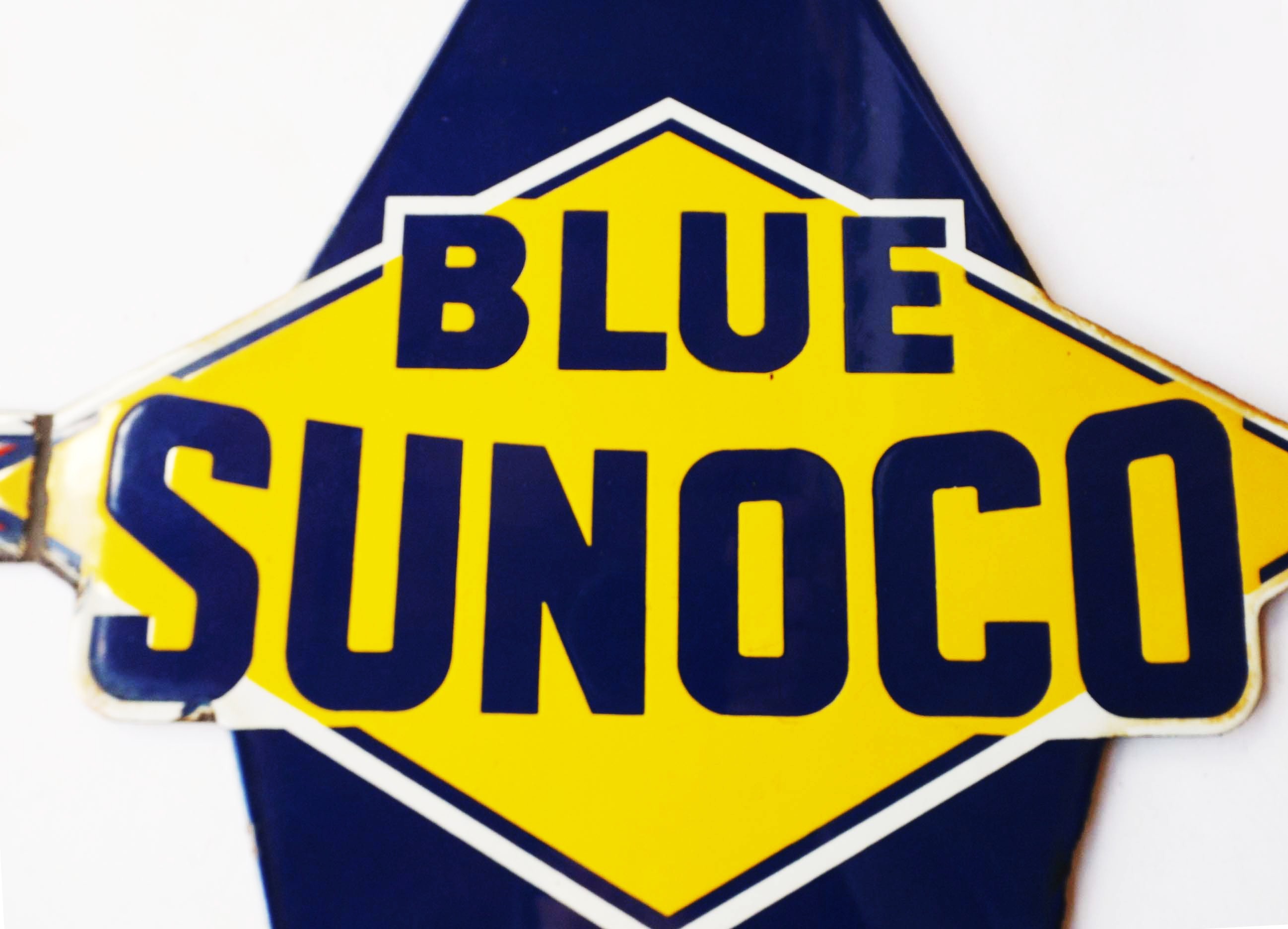 Vintage Blue Sunoco Gas Sign