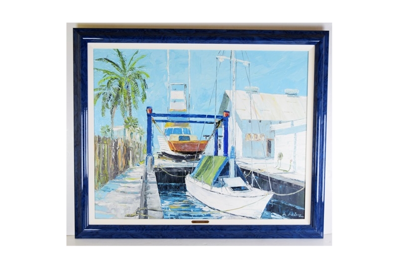 An Original Oil Painting by Noted Naples Artist H. Heinz