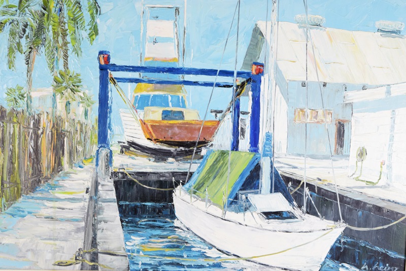 An Original Oil Painting by Noted Naples Artist H. Heinz