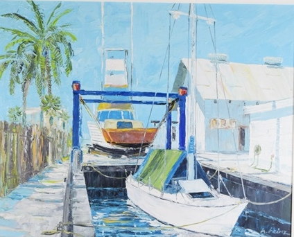 An Original Oil Painting by Noted Naples Artist H. Heinz