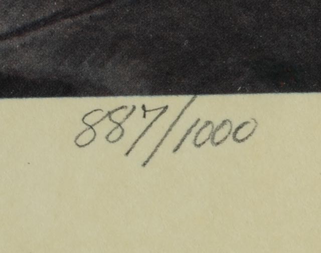 Signed John Ruthven "Bengal Tiger" Offset Lithographic Print