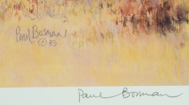 Paul Bosman Signed and Numbered Lithography Print "Ndlulamithi"