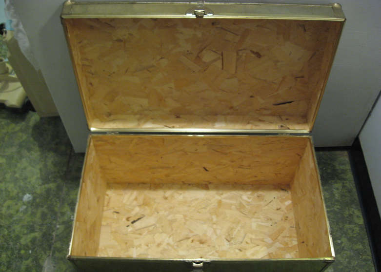 Pine-Lined Metal Trunk