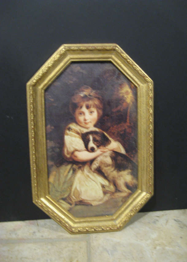 Antique Mirror and Framed Picture