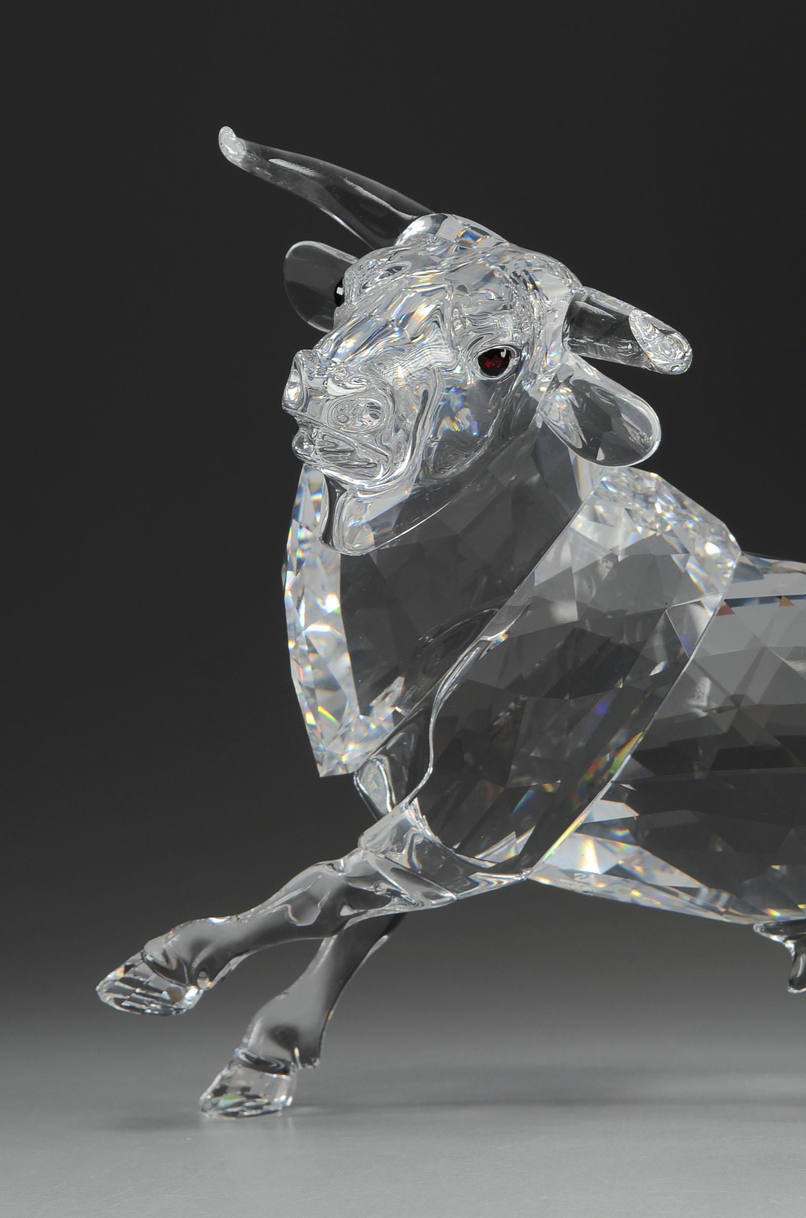 Numbered Limited Edition Swarovski Crystal Bull Statue