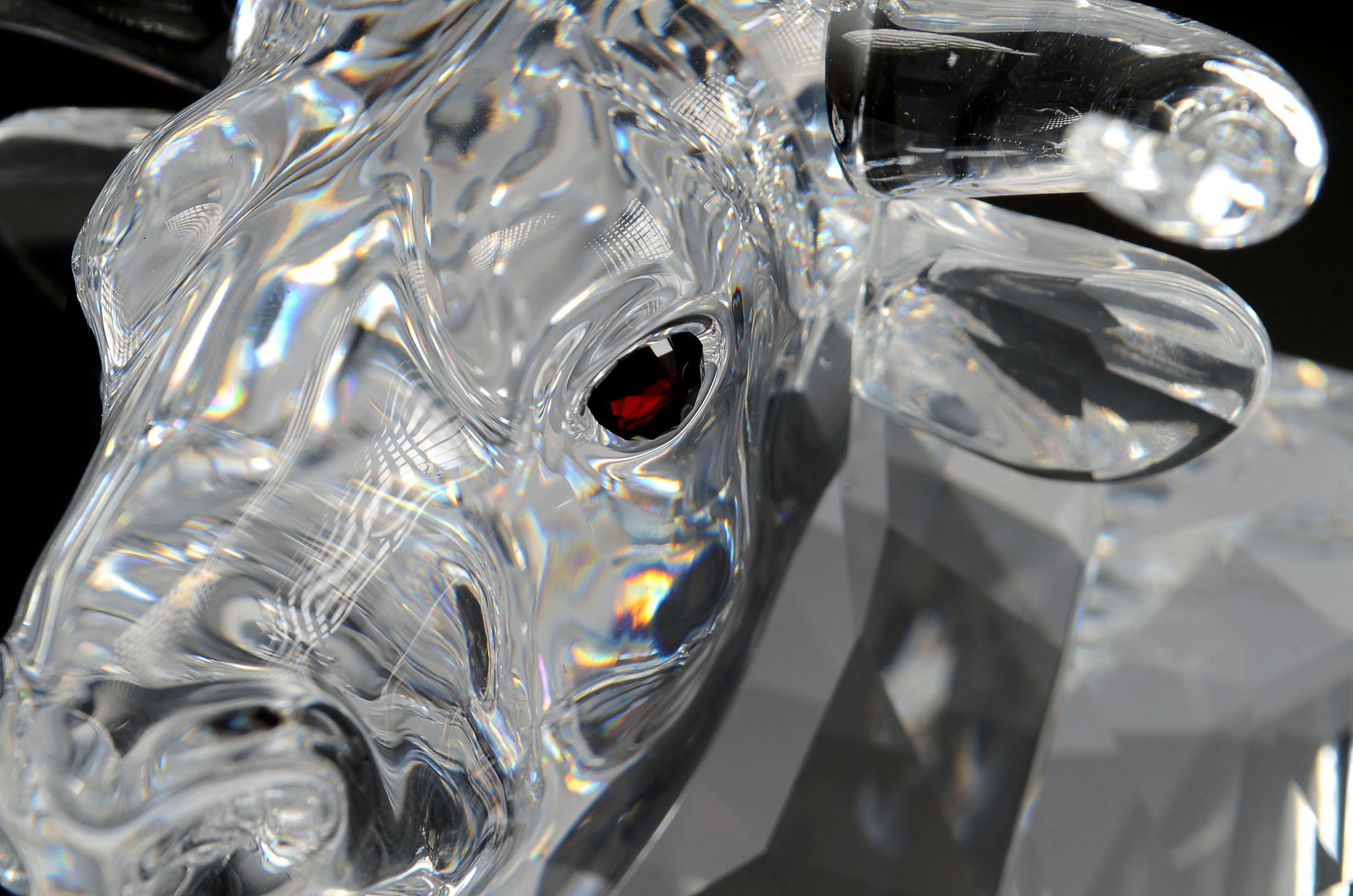 Numbered Limited Edition Swarovski Crystal Bull Statue