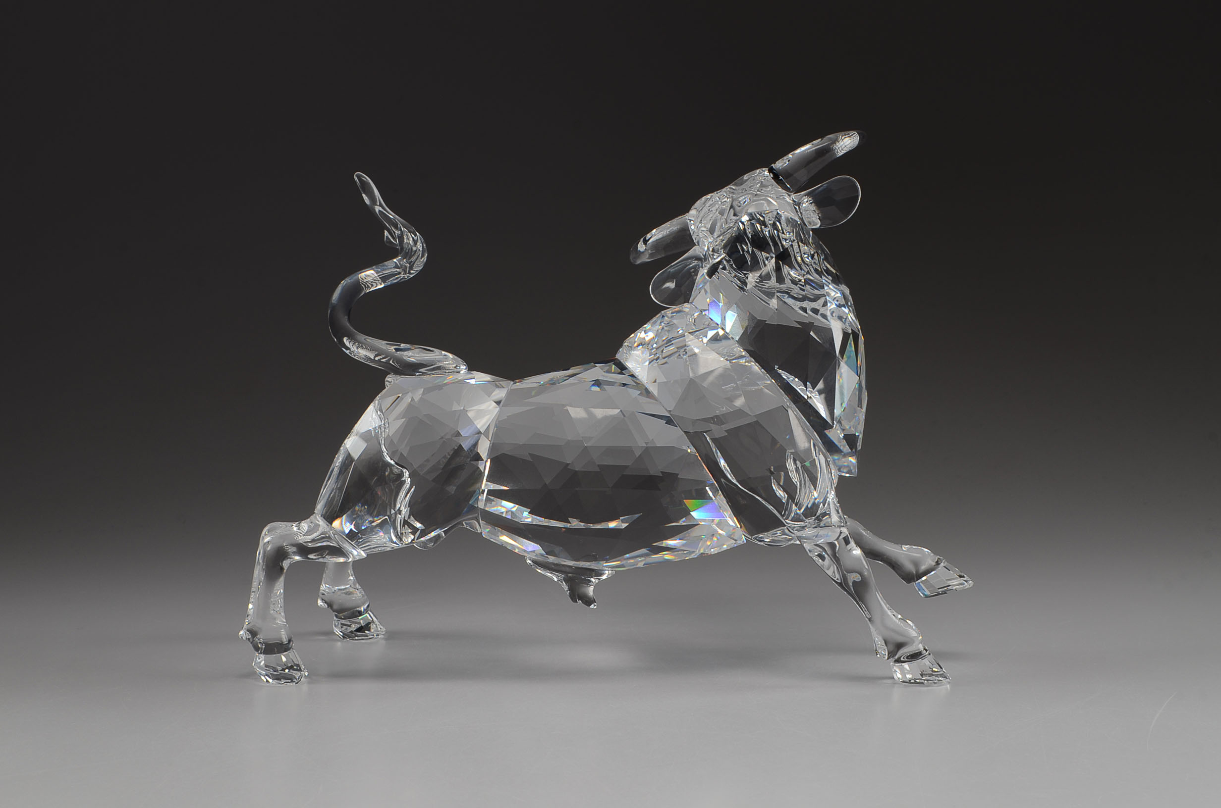 Numbered Limited Edition Swarovski Crystal Bull Statue