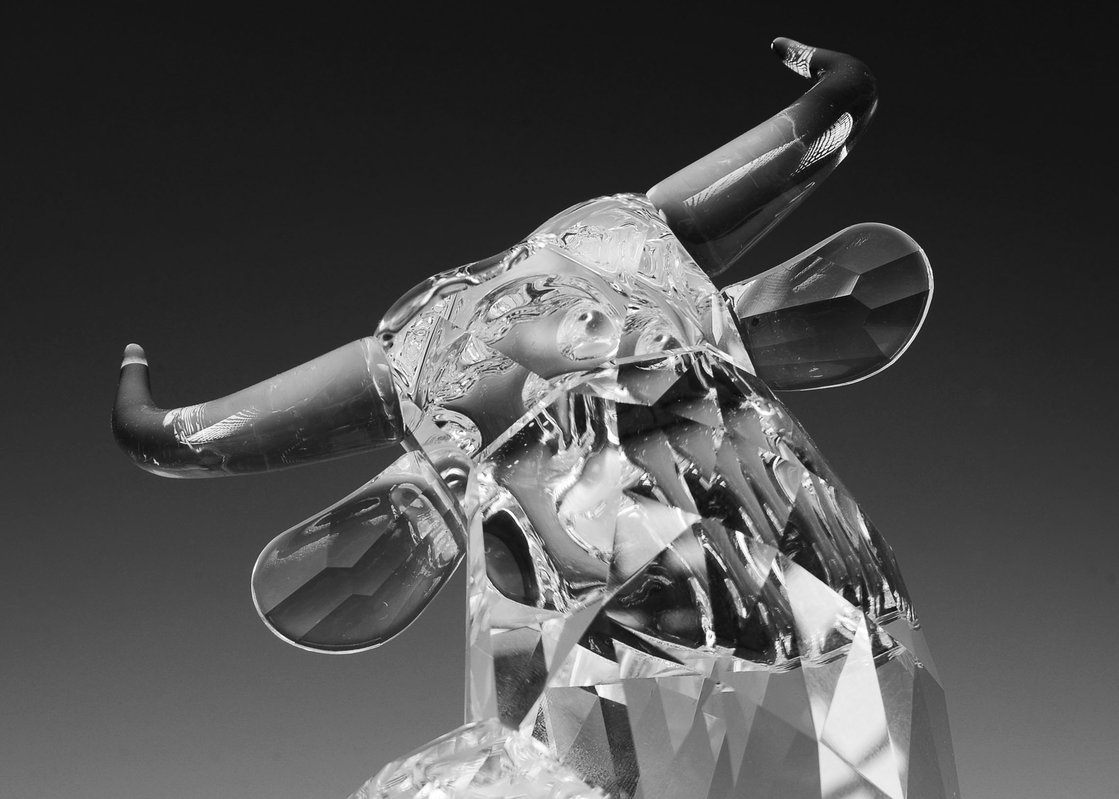 Numbered Limited Edition Swarovski Crystal Bull Statue
