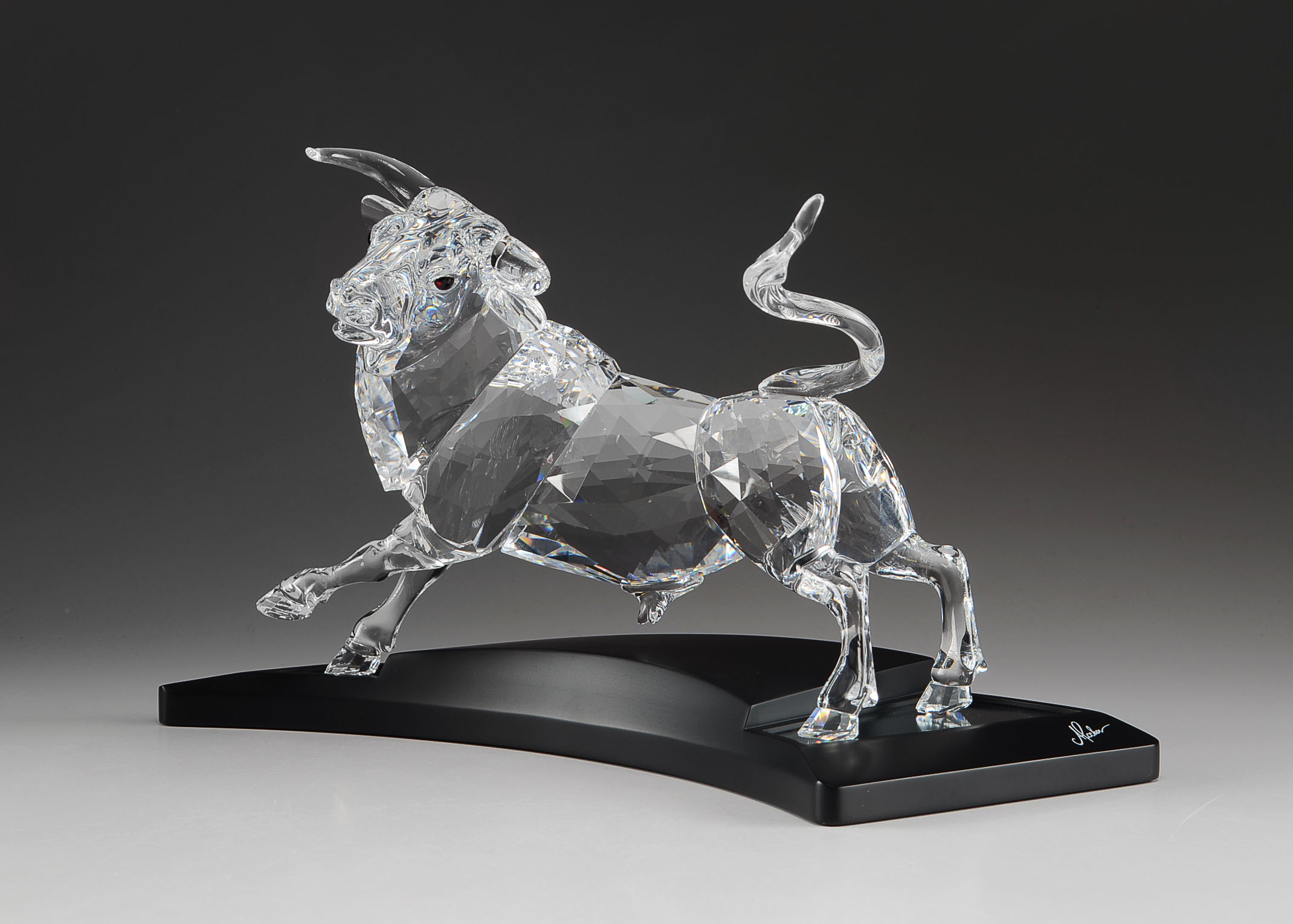 Numbered Limited Edition Swarovski Crystal Bull Statue