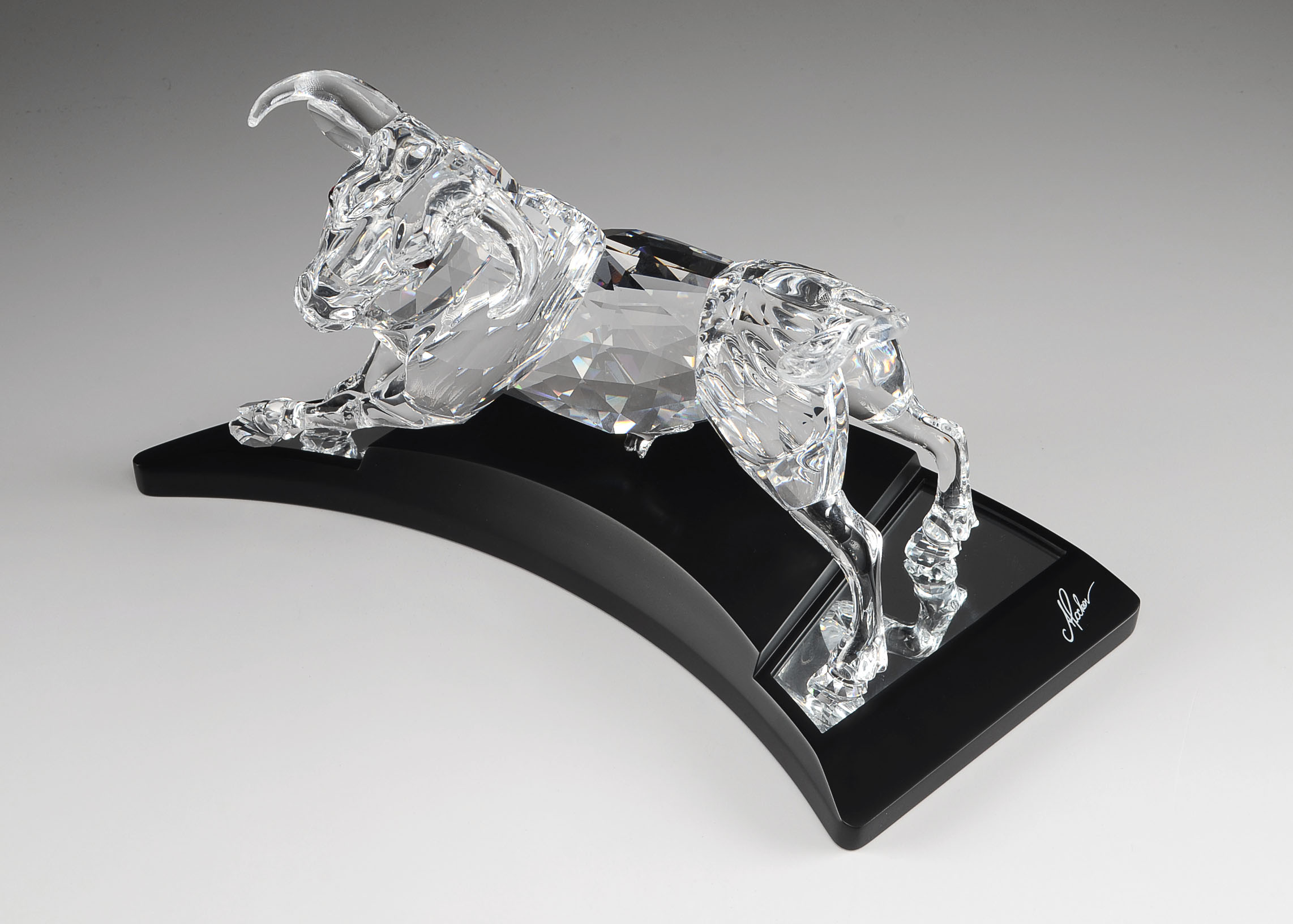 Numbered Limited Edition Swarovski Crystal Bull Statue