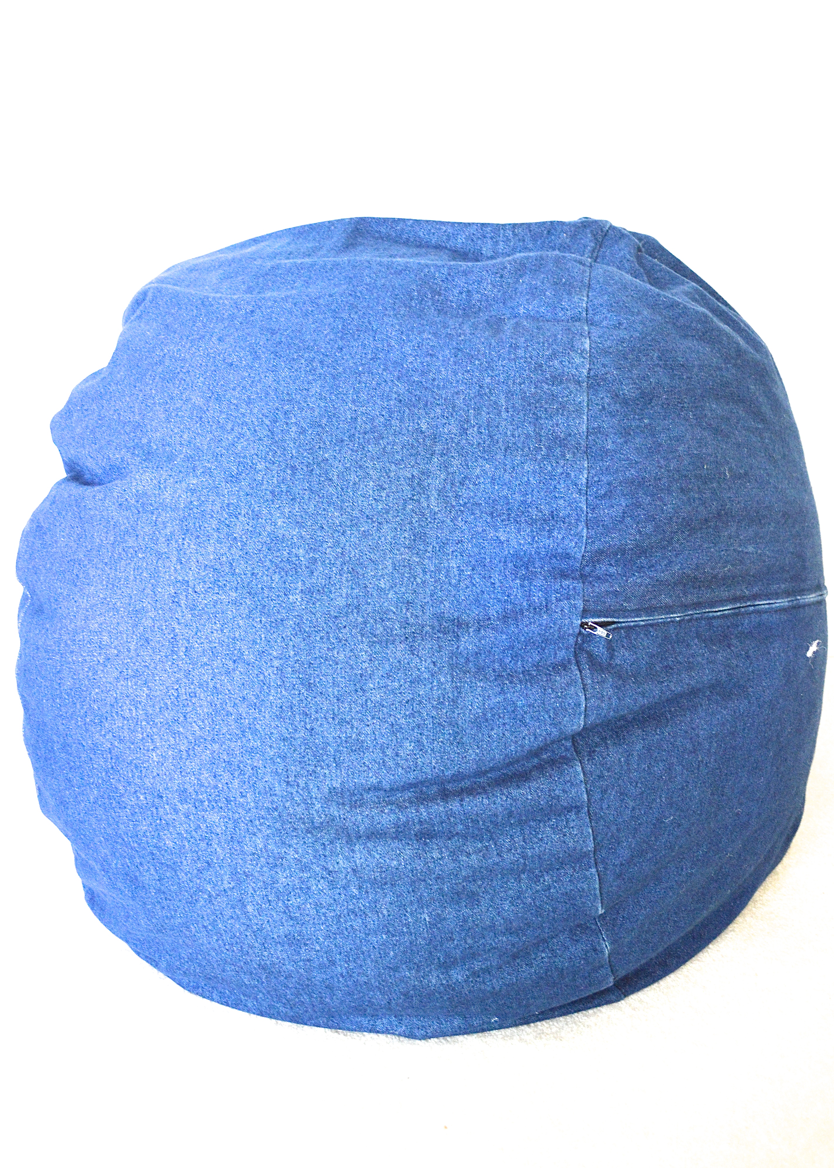 "Foof Chair" Denim Bean Bag Chair