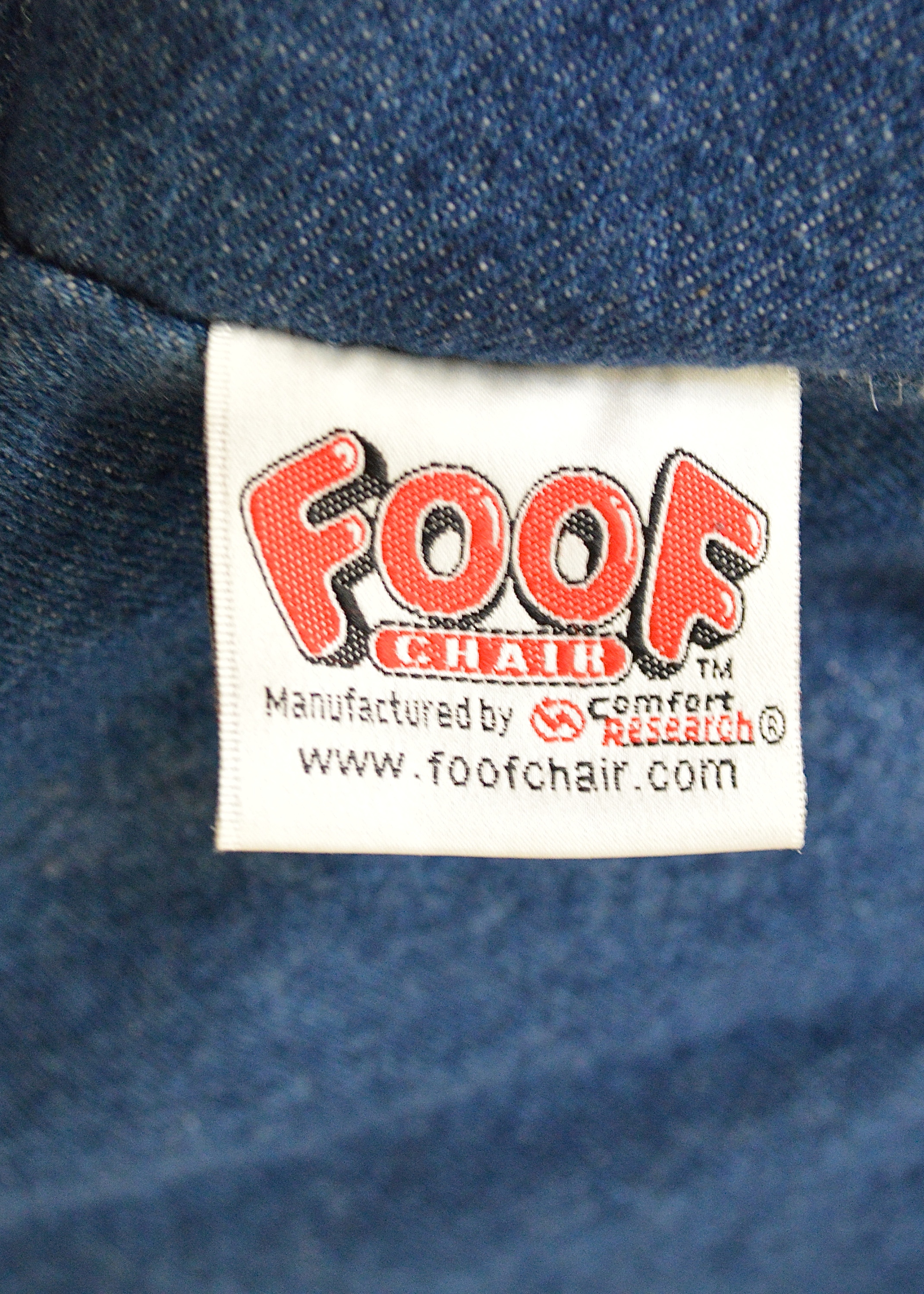 "Foof Chair" Denim Bean Bag Chair