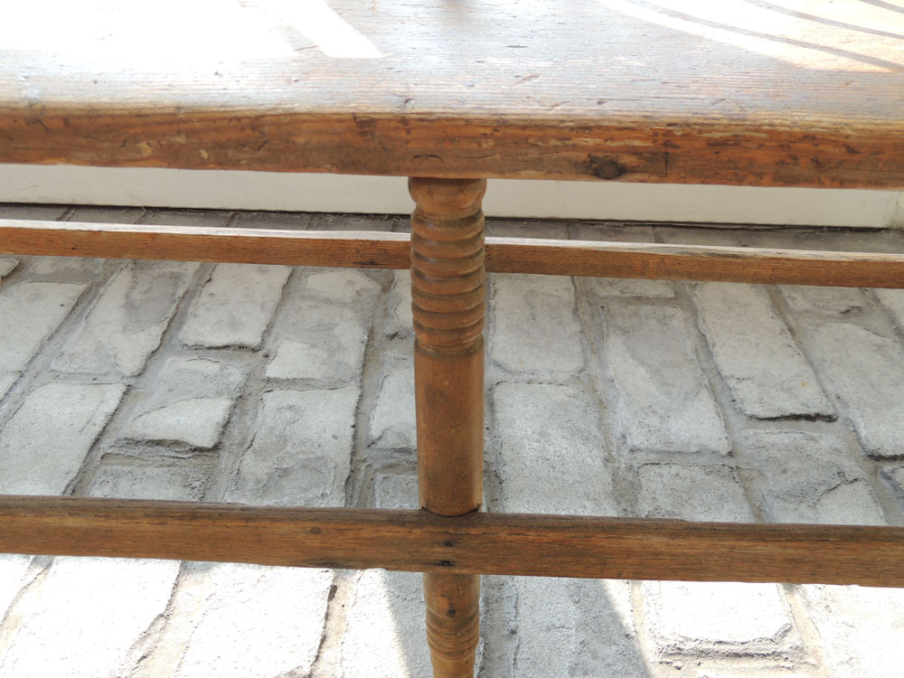 Antique Pine Deacon's Bench