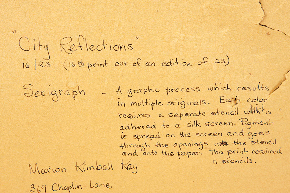 Marion Kimball Serigraph
