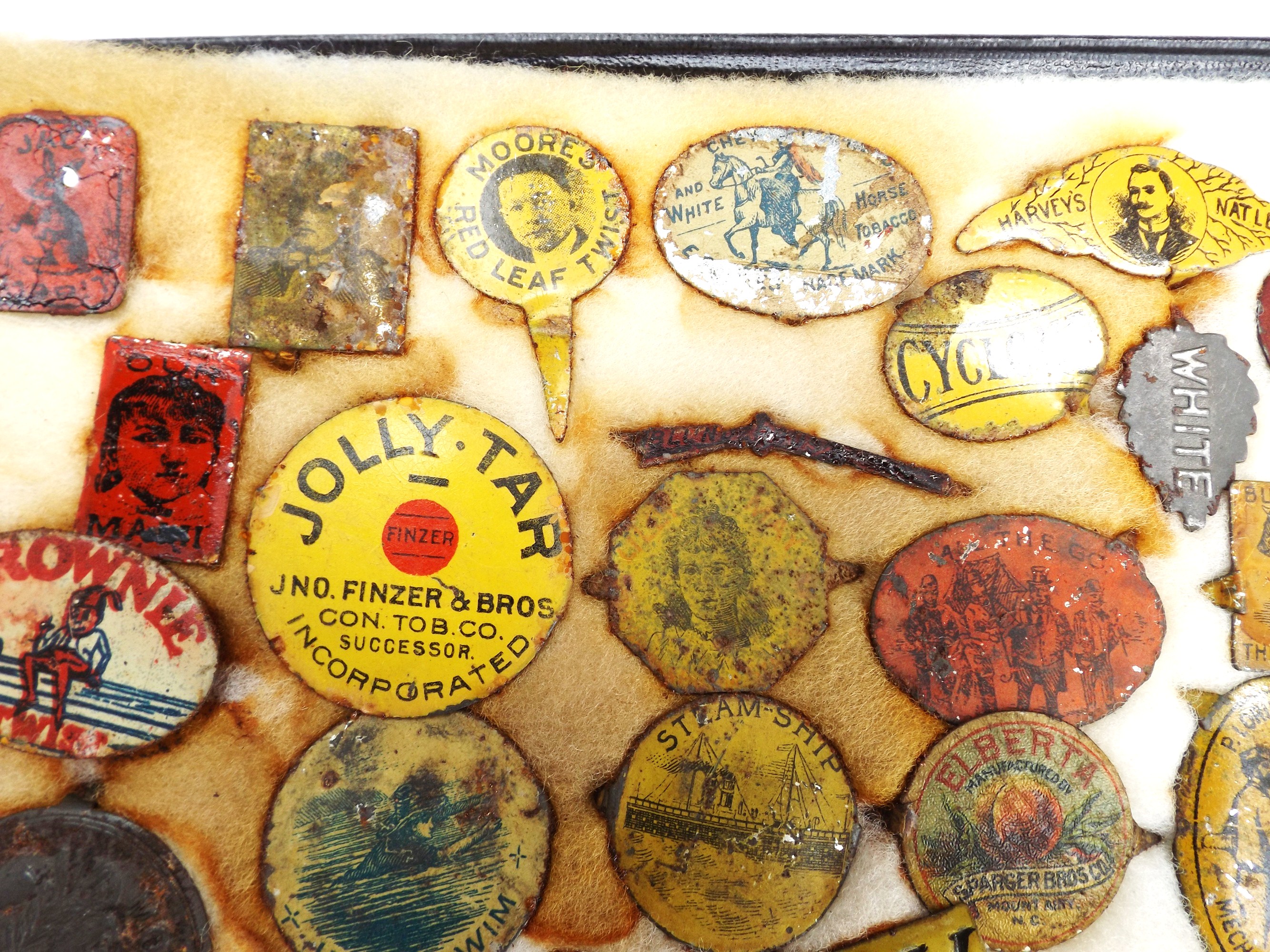 Early 1900's Tin Tobacco Tag Collection