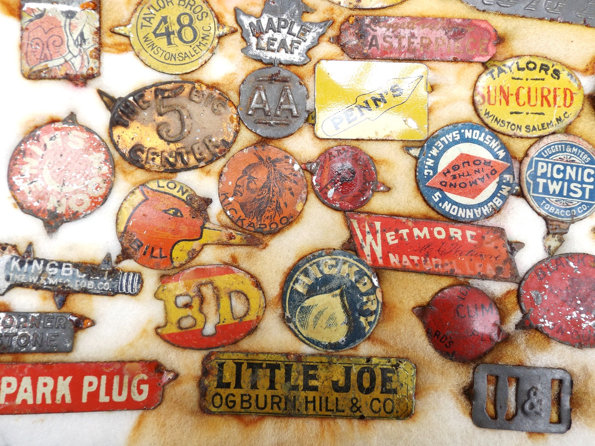 Early 1900's Tin Tobacco Tag Collection