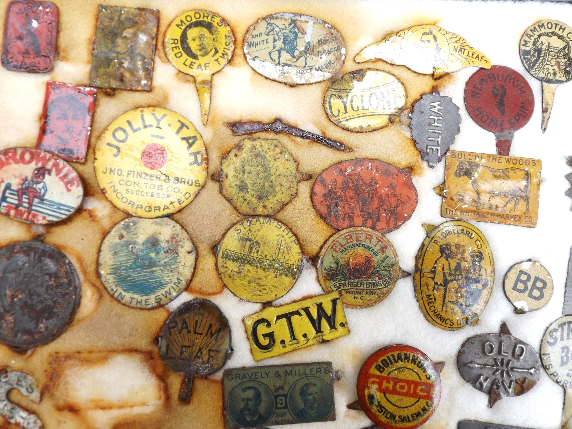 Early 1900's Tin Tobacco Tag Collection