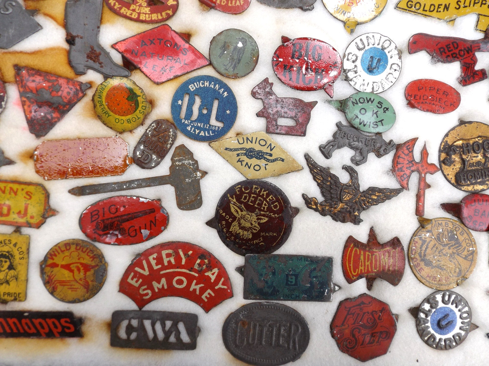 Early 1900's Tin Tobacco Tag Collection