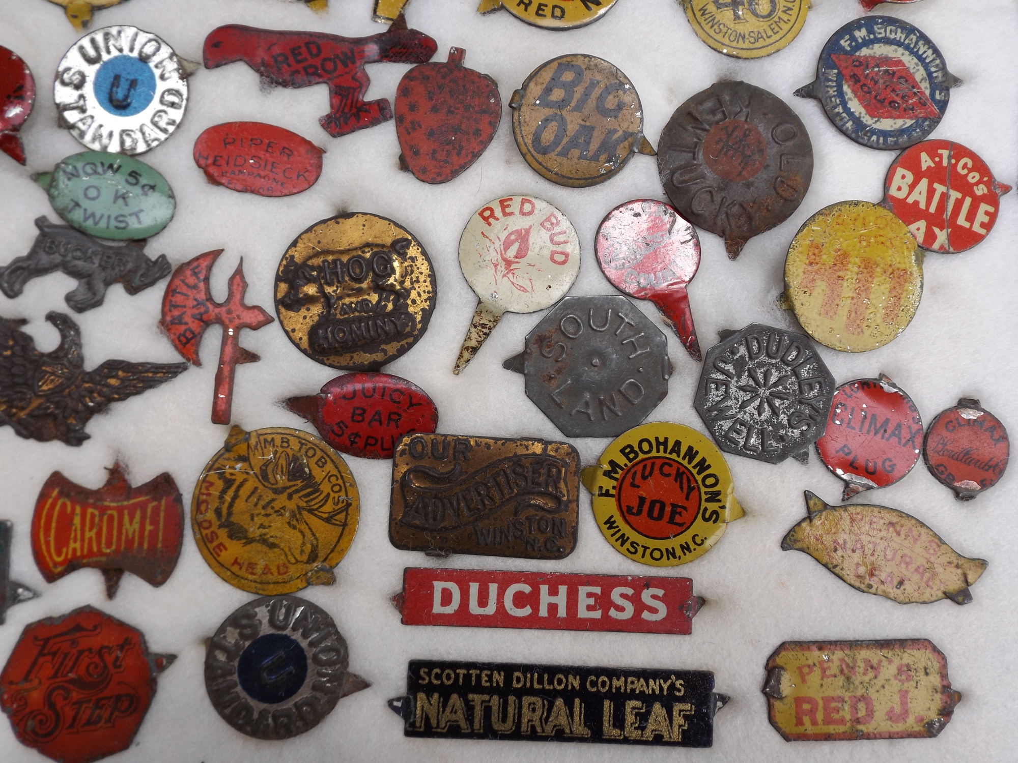 Early 1900's Tin Tobacco Tag Collection