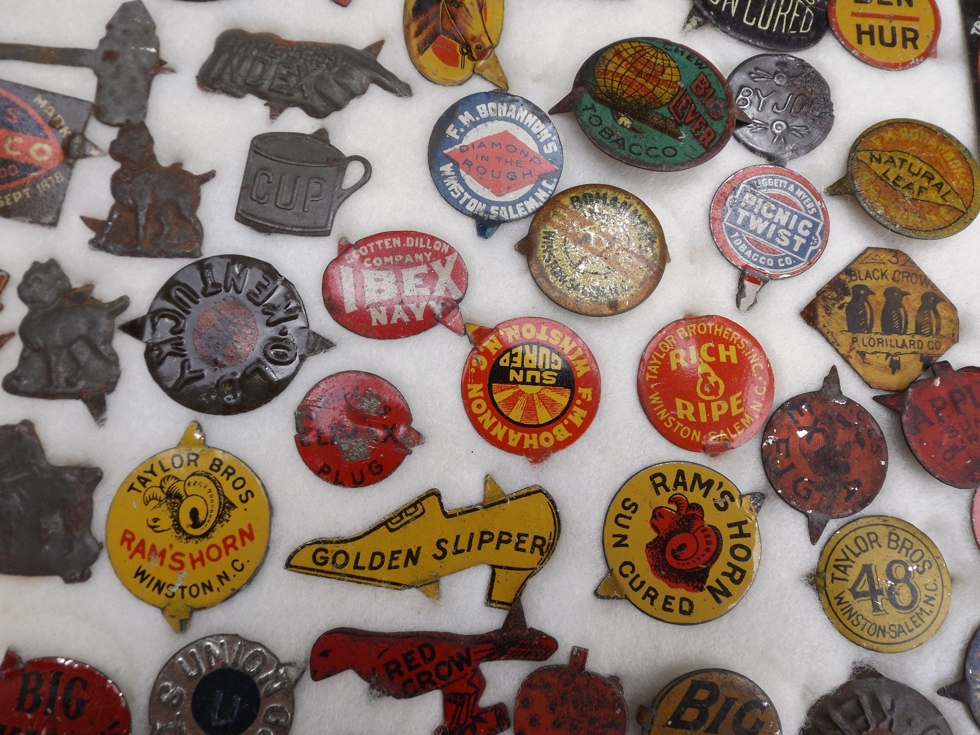 Early 1900's Tin Tobacco Tag Collection