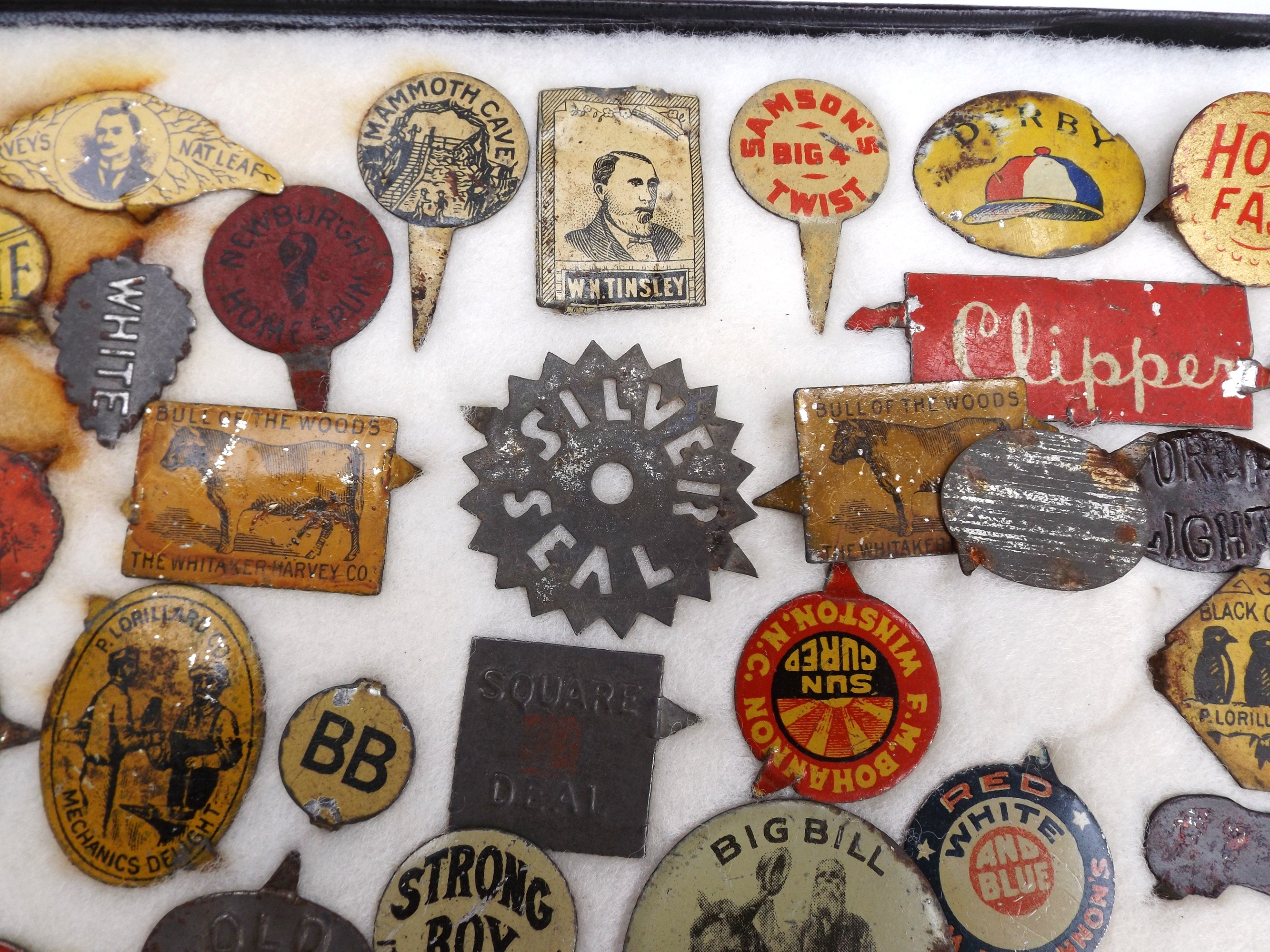 Early 1900's Tin Tobacco Tag Collection
