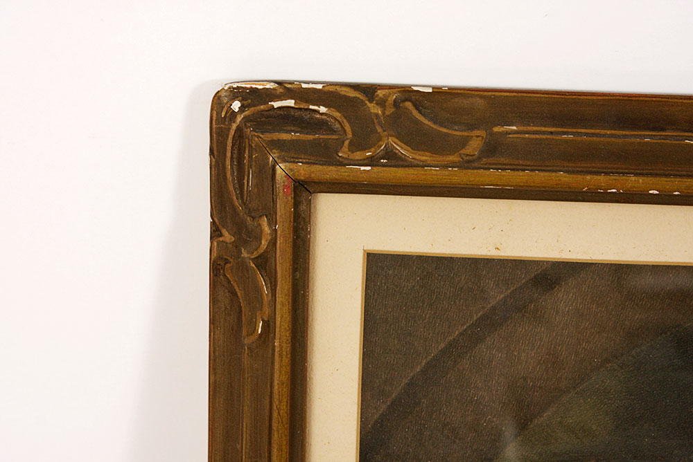 Vintage Mezzotint Print of Children