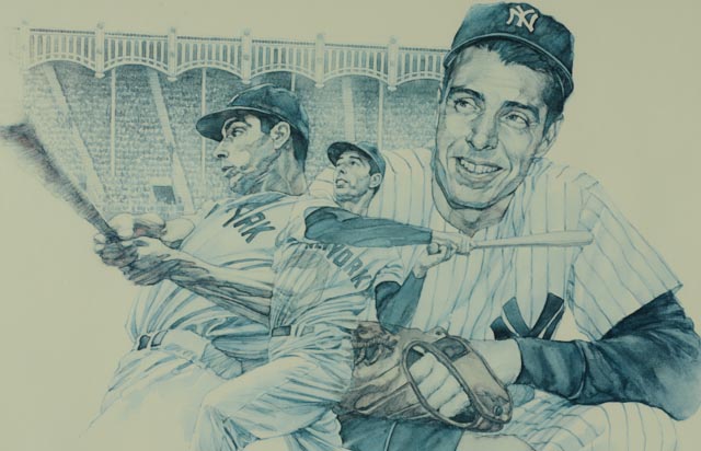 Signed Limited Print of Joe DiMaggio by Artist John Martin