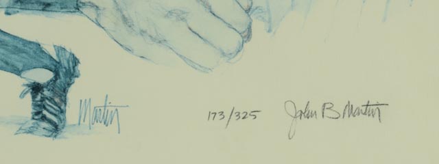 Signed Limited Print of Joe DiMaggio by Artist John Martin