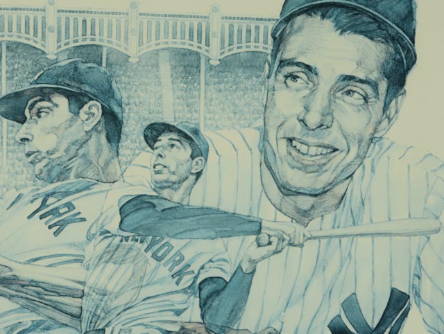 Signed Limited Print of Joe DiMaggio by Artist John Martin