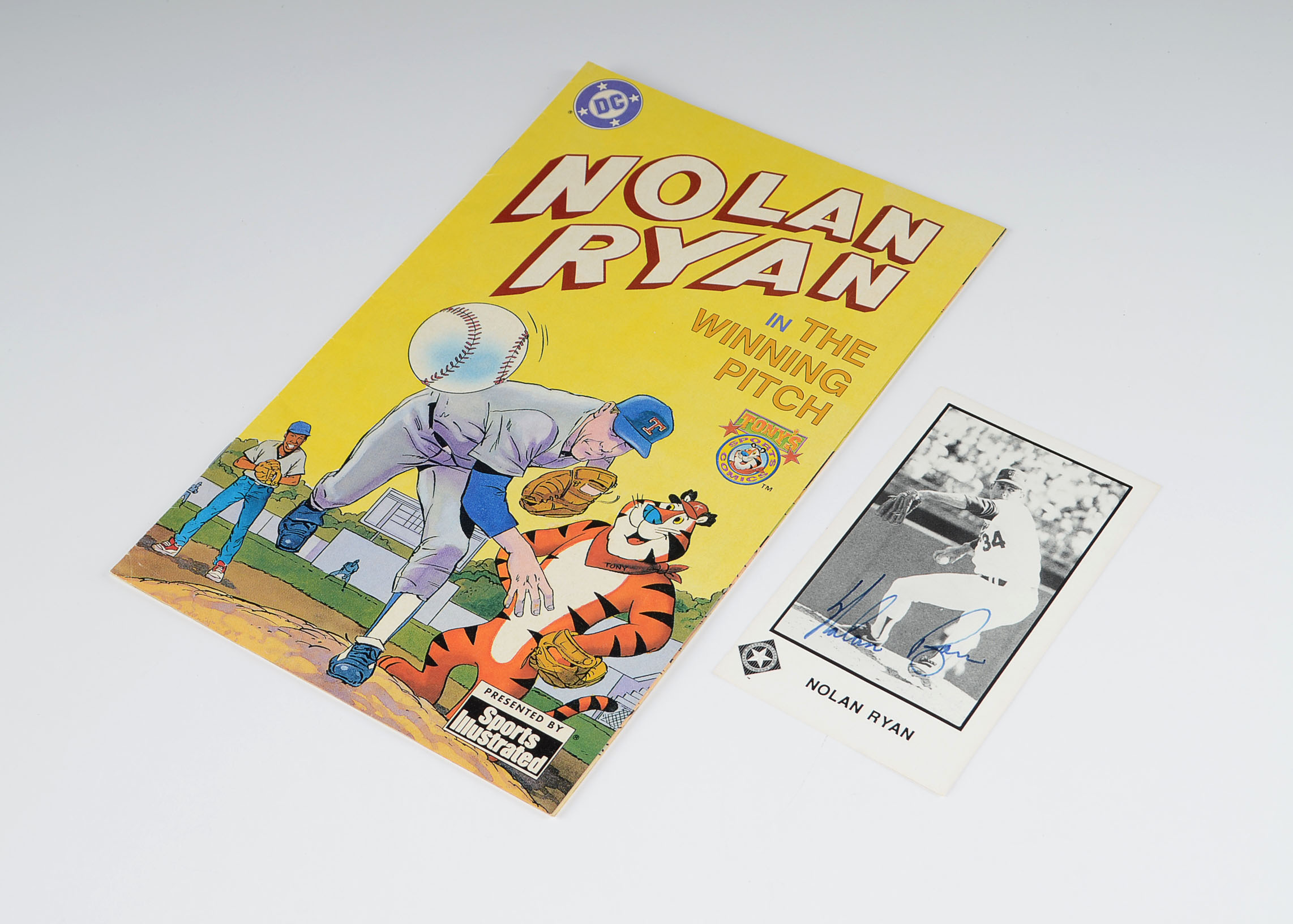Nolan Ryan Comic Book and Signed Picture