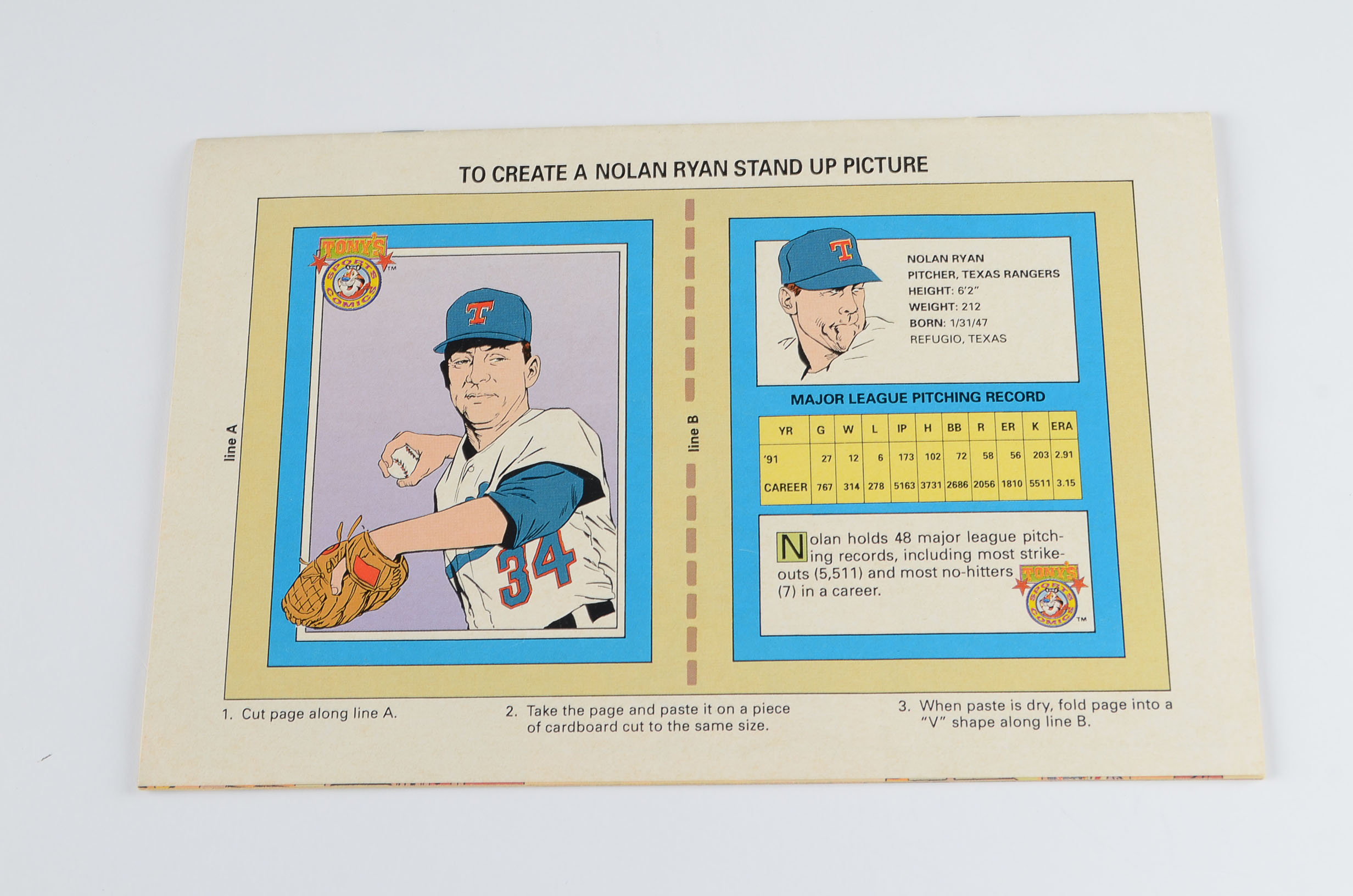 Nolan Ryan Comic Book and Signed Picture